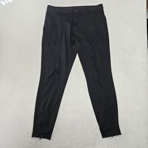 Rhone Commuter Pants Men 33x29 Black Stretch Performance Casual Chinos Ankle Zip